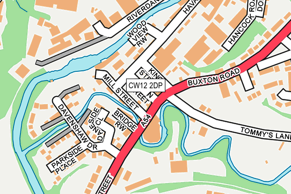 CW12 2DP map - OS OpenMap – Local (Ordnance Survey)
