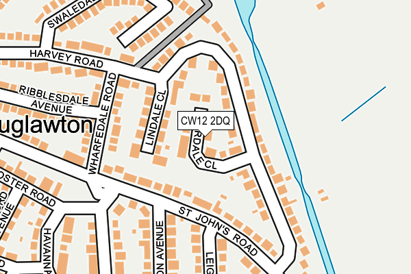 CW12 2DQ map - OS OpenMap – Local (Ordnance Survey)