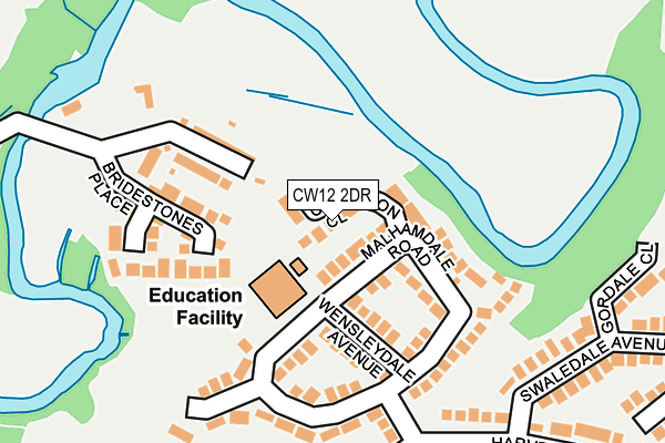 CW12 2DR map - OS OpenMap – Local (Ordnance Survey)