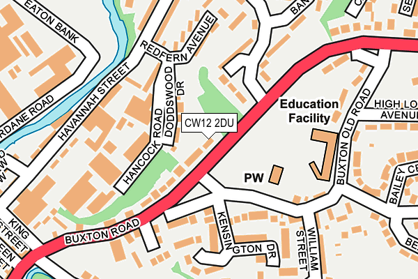 CW12 2DU map - OS OpenMap – Local (Ordnance Survey)