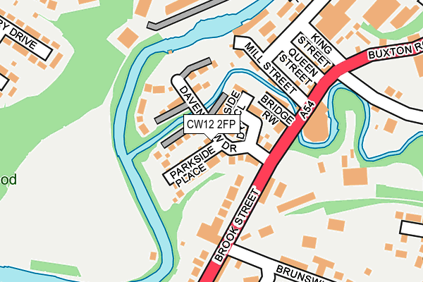 CW12 2FP map - OS OpenMap – Local (Ordnance Survey)