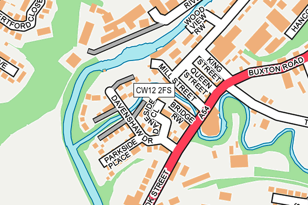 CW12 2FS map - OS OpenMap – Local (Ordnance Survey)