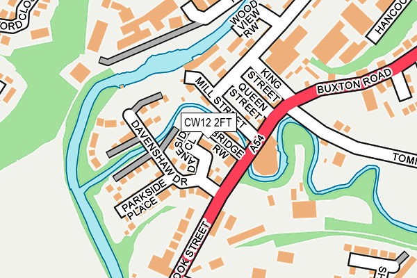 CW12 2FT map - OS OpenMap – Local (Ordnance Survey)