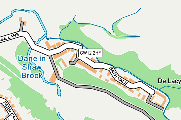 CW12 2HF map - OS OpenMap – Local (Ordnance Survey)