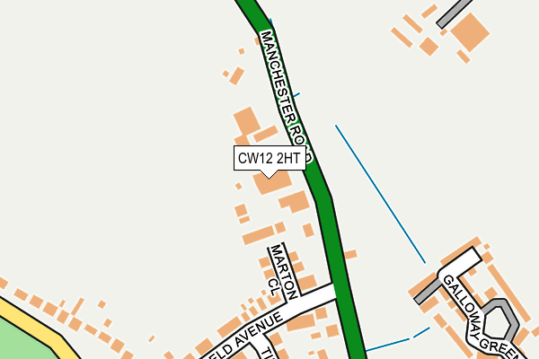CW12 2HT map - OS OpenMap – Local (Ordnance Survey)