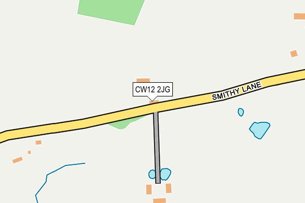 CW12 2JG map - OS OpenMap – Local (Ordnance Survey)