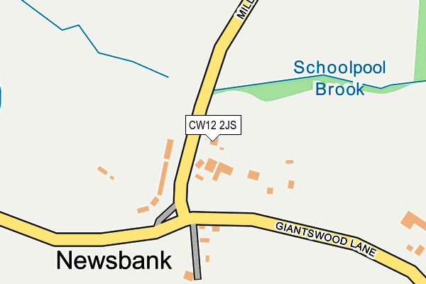 CW12 2JS map - OS OpenMap – Local (Ordnance Survey)