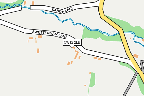 CW12 2LB map - OS OpenMap – Local (Ordnance Survey)