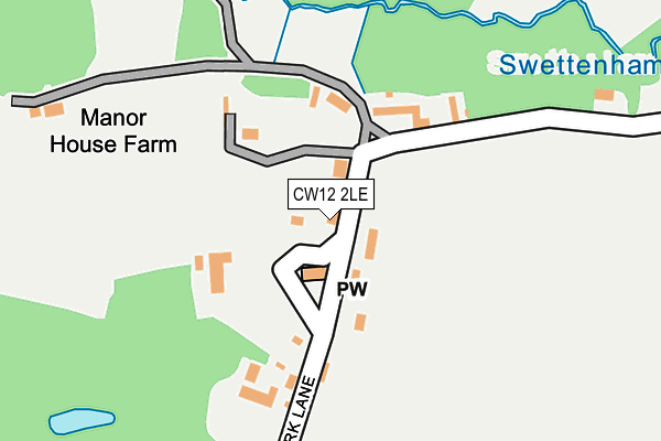 CW12 2LE map - OS OpenMap – Local (Ordnance Survey)