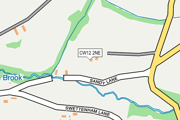 CW12 2NE map - OS OpenMap – Local (Ordnance Survey)