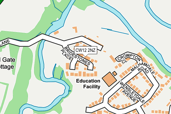 CW12 2NZ map - OS OpenMap – Local (Ordnance Survey)