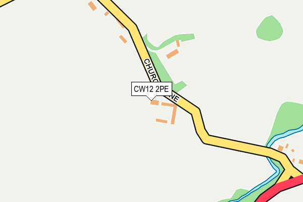 CW12 2PE map - OS OpenMap – Local (Ordnance Survey)