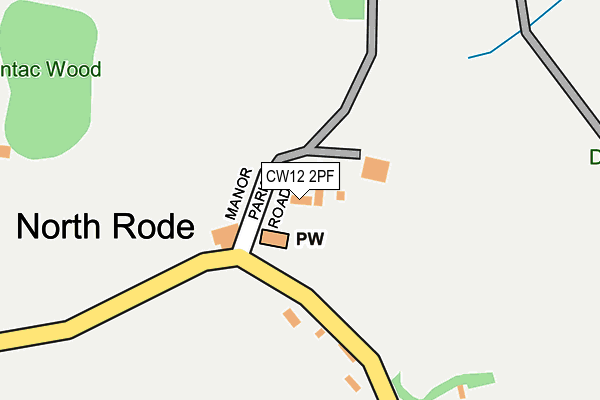 CW12 2PF map - OS OpenMap – Local (Ordnance Survey)