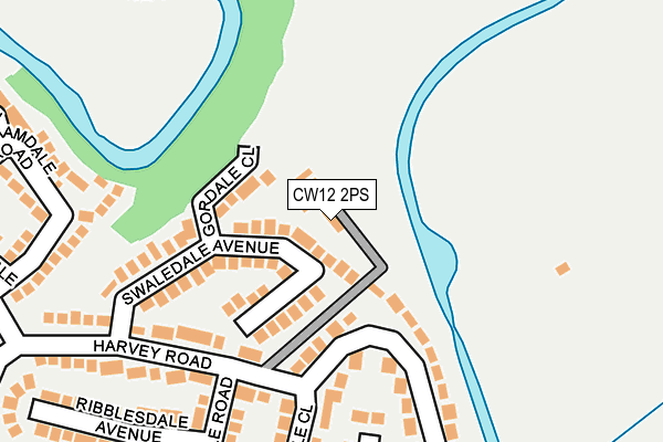 CW12 2PS map - OS OpenMap – Local (Ordnance Survey)