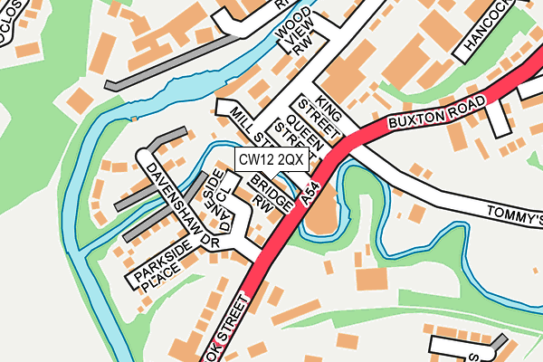 CW12 2QX map - OS OpenMap – Local (Ordnance Survey)