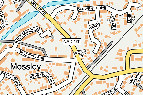 CW12 3AT map - OS OpenMap – Local (Ordnance Survey)