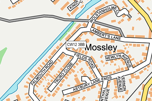 CW12 3BB map - OS OpenMap – Local (Ordnance Survey)