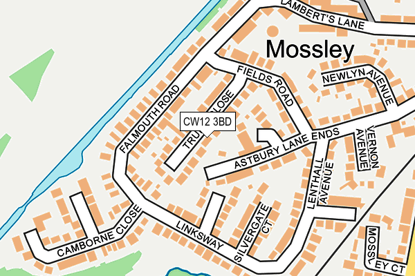 CW12 3BD map - OS OpenMap – Local (Ordnance Survey)