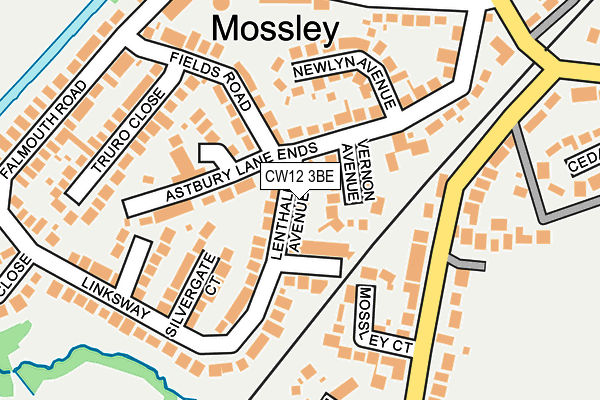 CW12 3BE map - OS OpenMap – Local (Ordnance Survey)