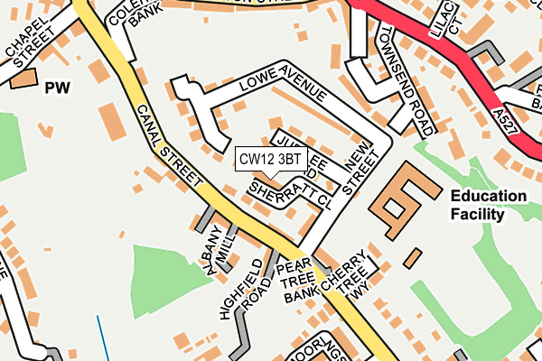 CW12 3BT map - OS OpenMap – Local (Ordnance Survey)