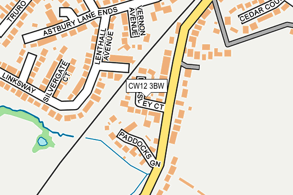 CW12 3BW map - OS OpenMap – Local (Ordnance Survey)