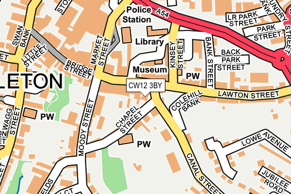 CW12 3BY map - OS OpenMap – Local (Ordnance Survey)