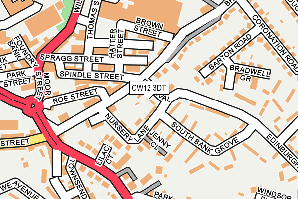 CW12 3DT map - OS OpenMap – Local (Ordnance Survey)