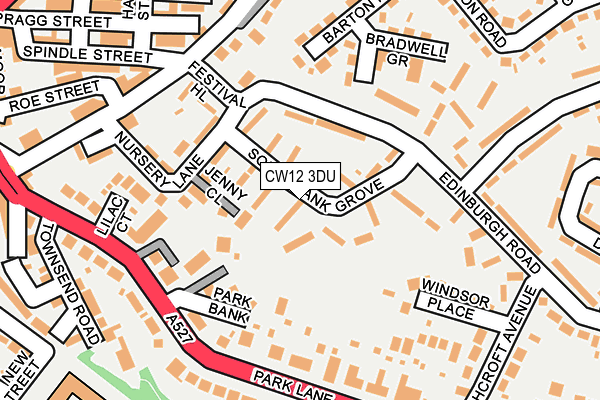 CW12 3DU map - OS OpenMap – Local (Ordnance Survey)