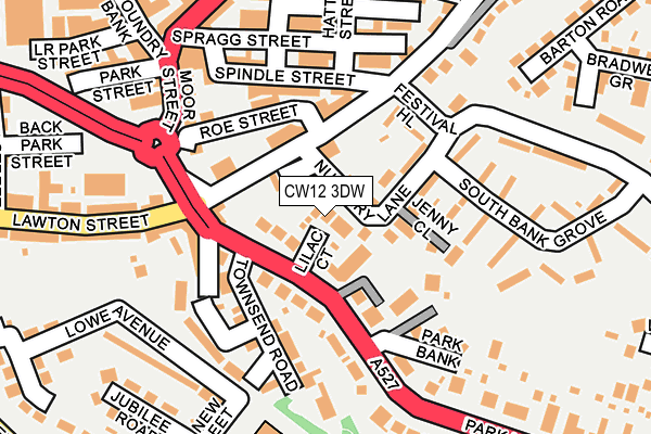 CW12 3DW map - OS OpenMap – Local (Ordnance Survey)