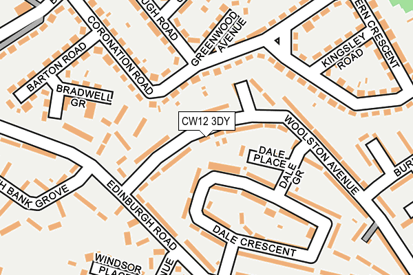 CW12 3DY map - OS OpenMap – Local (Ordnance Survey)