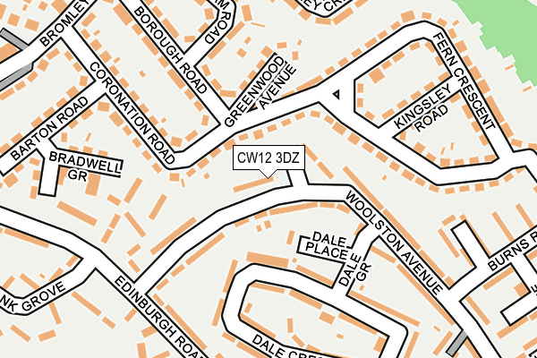 CW12 3DZ map - OS OpenMap – Local (Ordnance Survey)