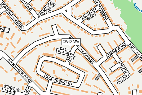 CW12 3EA map - OS OpenMap – Local (Ordnance Survey)