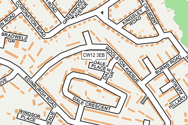 CW12 3EB map - OS OpenMap – Local (Ordnance Survey)