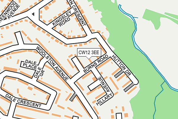CW12 3EE map - OS OpenMap – Local (Ordnance Survey)