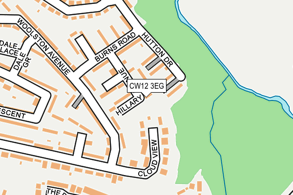 CW12 3EG map - OS OpenMap – Local (Ordnance Survey)