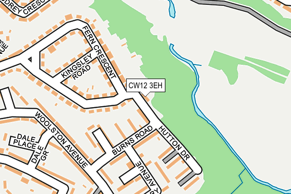 CW12 3EH map - OS OpenMap – Local (Ordnance Survey)