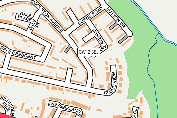 CW12 3EJ map - OS OpenMap – Local (Ordnance Survey)