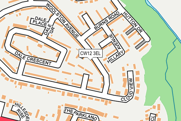 CW12 3EL map - OS OpenMap – Local (Ordnance Survey)