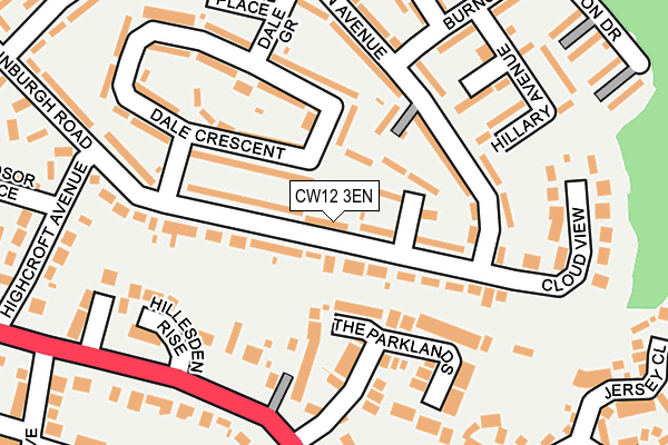 CW12 3EN map - OS OpenMap – Local (Ordnance Survey)