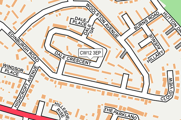 CW12 3EP map - OS OpenMap – Local (Ordnance Survey)