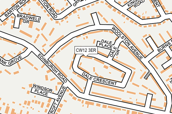 CW12 3ER map - OS OpenMap – Local (Ordnance Survey)
