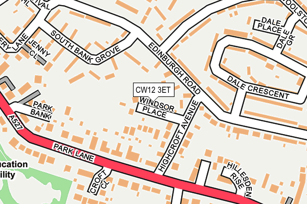 CW12 3ET map - OS OpenMap – Local (Ordnance Survey)