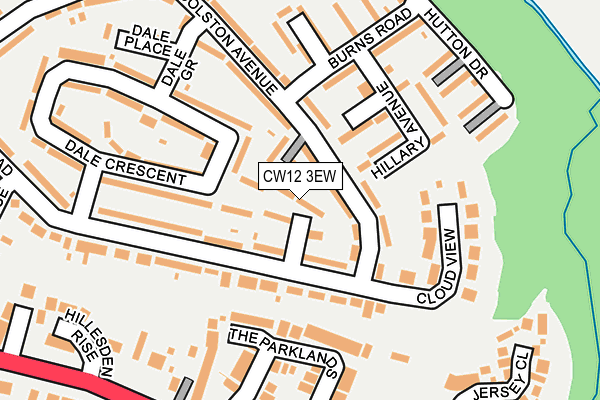 CW12 3EW map - OS OpenMap – Local (Ordnance Survey)