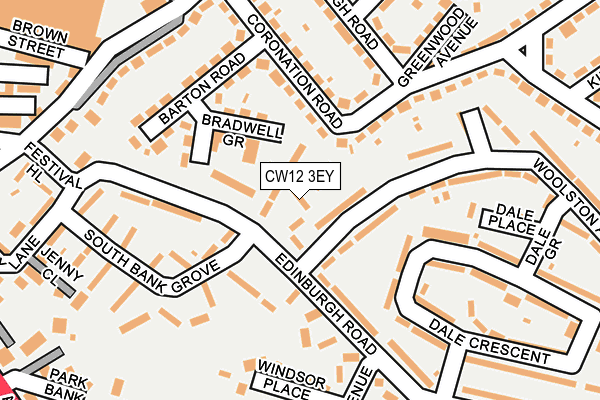 CW12 3EY map - OS OpenMap – Local (Ordnance Survey)