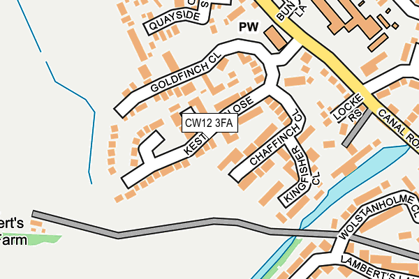 CW12 3FA map - OS OpenMap – Local (Ordnance Survey)