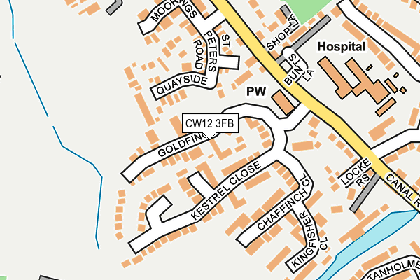 CW12 3FB map - OS OpenMap – Local (Ordnance Survey)