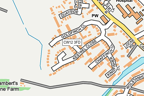 CW12 3FD map - OS OpenMap – Local (Ordnance Survey)