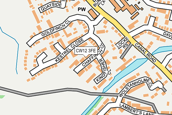 CW12 3FE map - OS OpenMap – Local (Ordnance Survey)