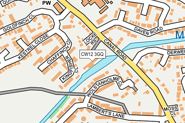 CW12 3GQ map - OS OpenMap – Local (Ordnance Survey)