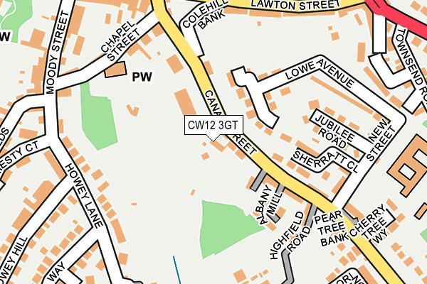 CW12 3GT map - OS OpenMap – Local (Ordnance Survey)